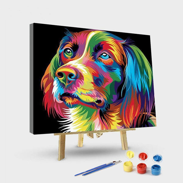 paintingnumberart 16"x20"/40x50cm / Without frame Abstract Dog – Animals Paint By Number
