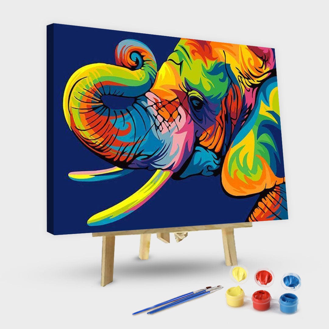 paintingnumberart 16"x20"/40x50cm / Without frame Abstract Elephant – Animals Paint By Number