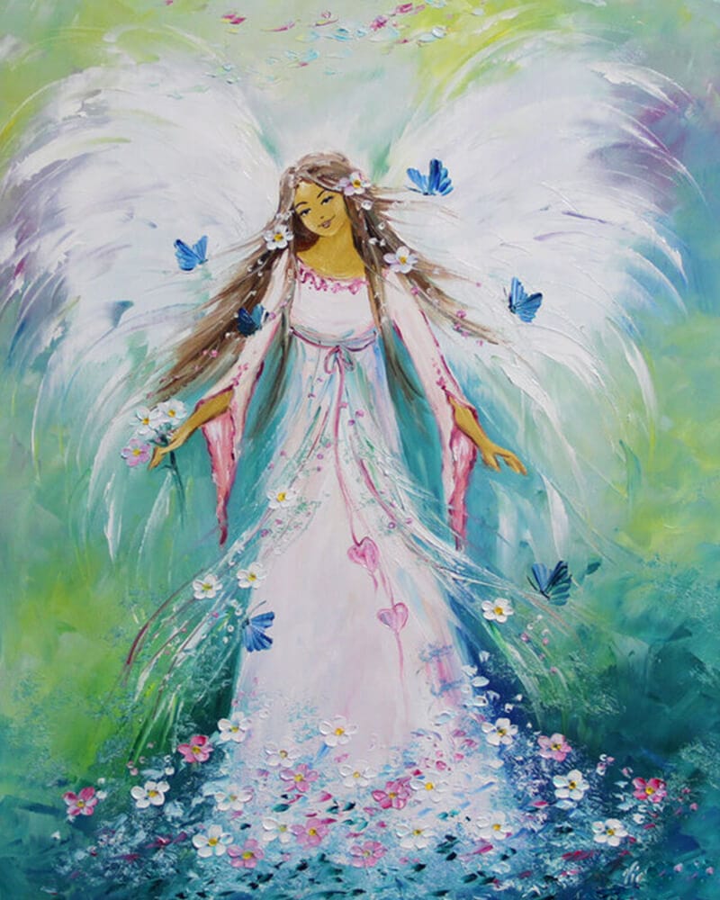 paintingnumberart 16"x20"/40x50cm / Without frame Angel and butterfly – Paint by number kit