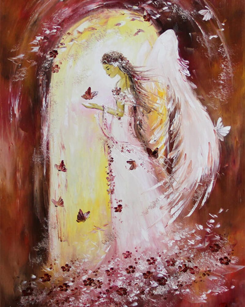 paintingnumberart 16"x20"/40x50cm / Without frame Angel and butterfly2 – Paint by number kit