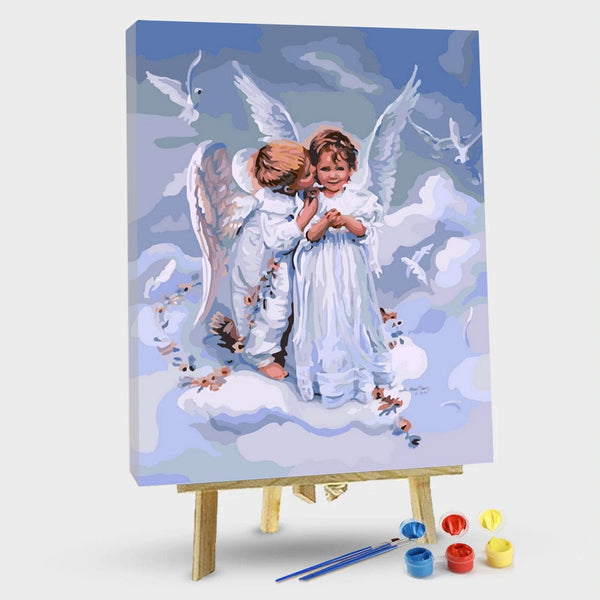 paintingnumberart 16"x20"/40x50cm / Without frame Angel baby-Paint by Numbers Kit