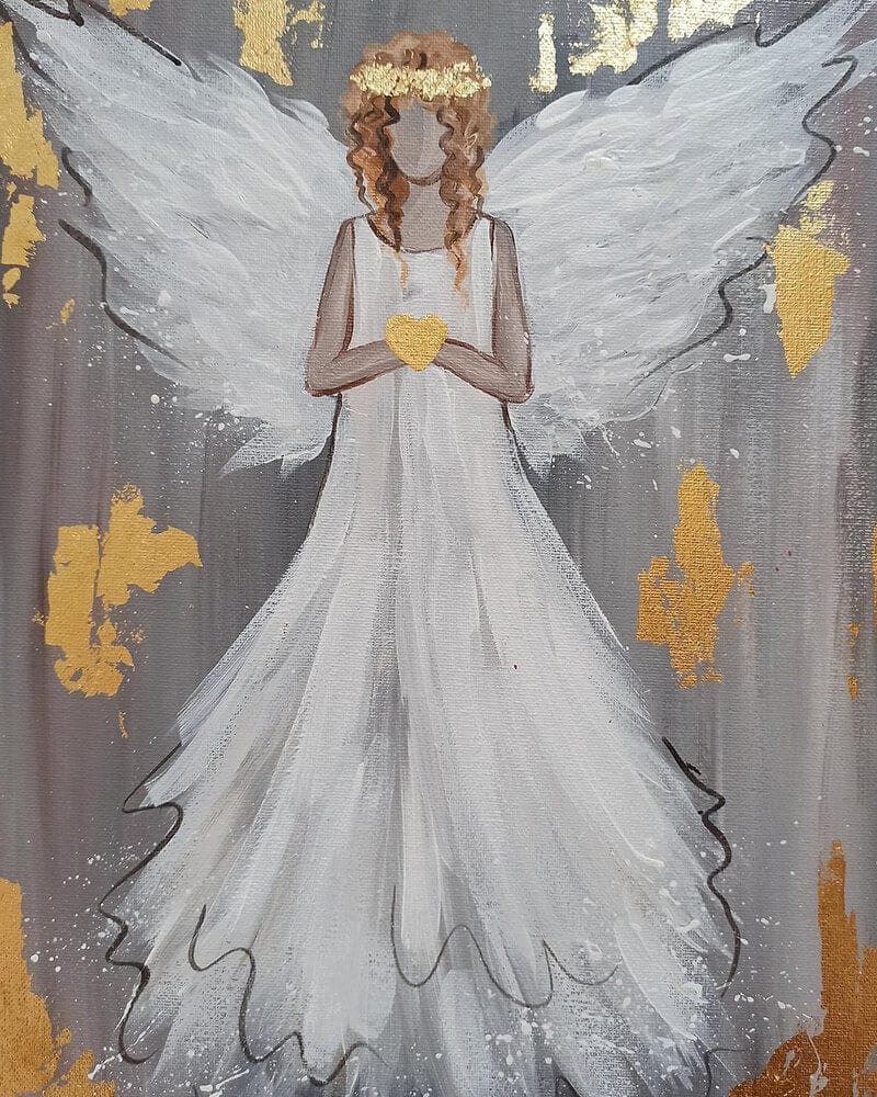 paintingnumberart 16"x20"/40x50cm / Without frame Angel holding love-Paint by Numbers Kit