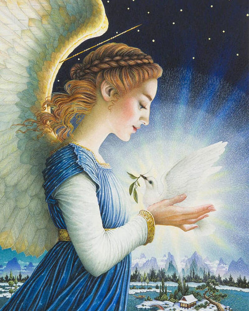 paintingnumberart 16"x20"/40x50cm / Without frame Angel-Noel-Paint by Numbers Kit