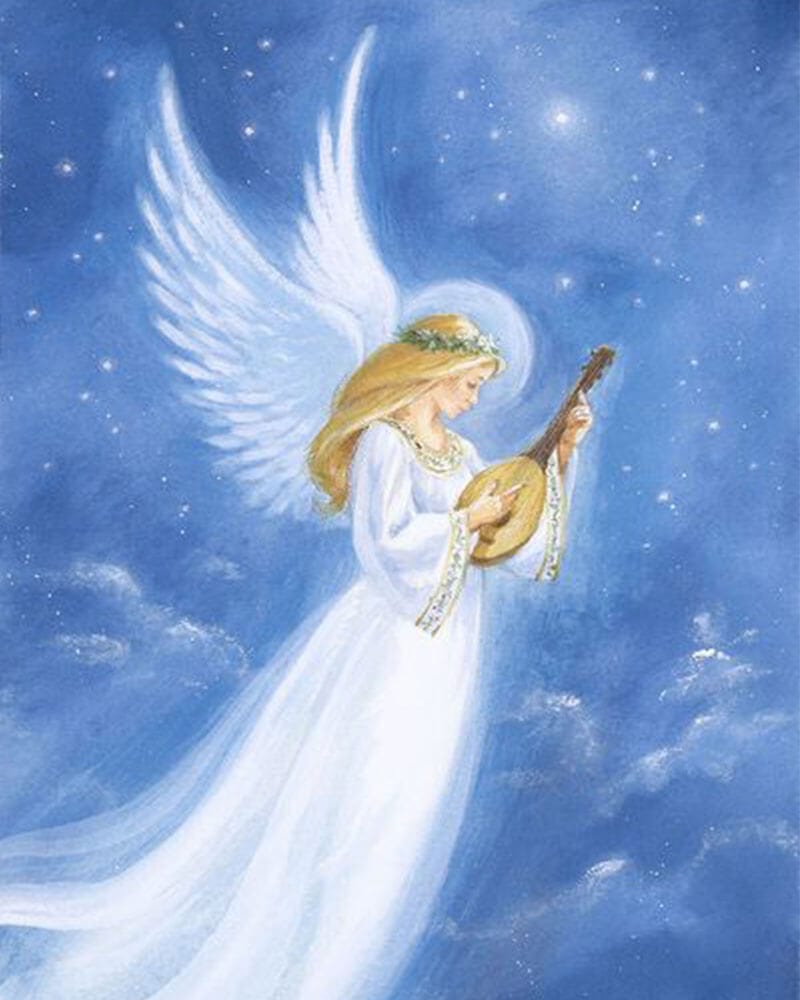 paintingnumberart 16"x20"/40x50cm / Without frame Angel playing the piano–Paint by Numbers Kit