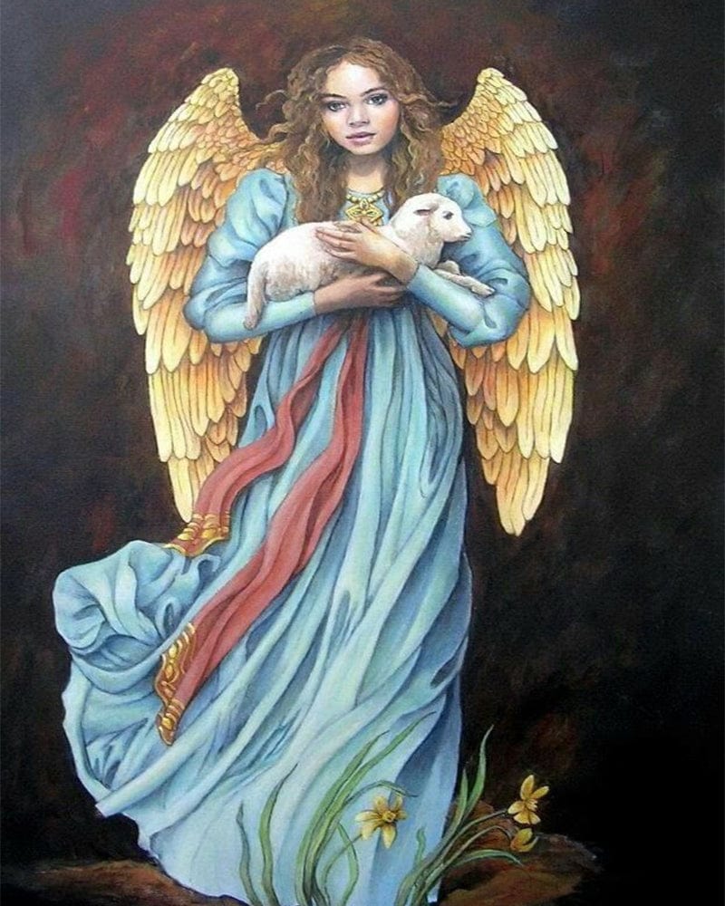 paintingnumberart 16"x20"/40x50cm / Without frame Angel’s love-Paint By Numbers Kit