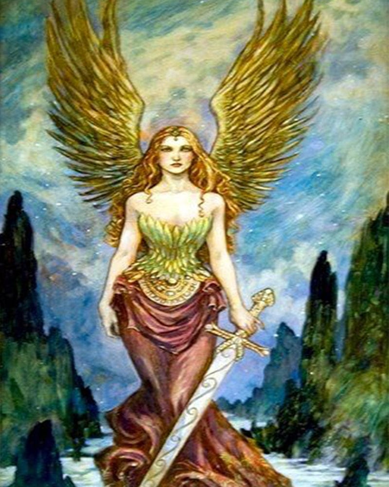 paintingnumberart 16"x20"/40x50cm / Without frame Angel Sword-Paint By Numbers Kit