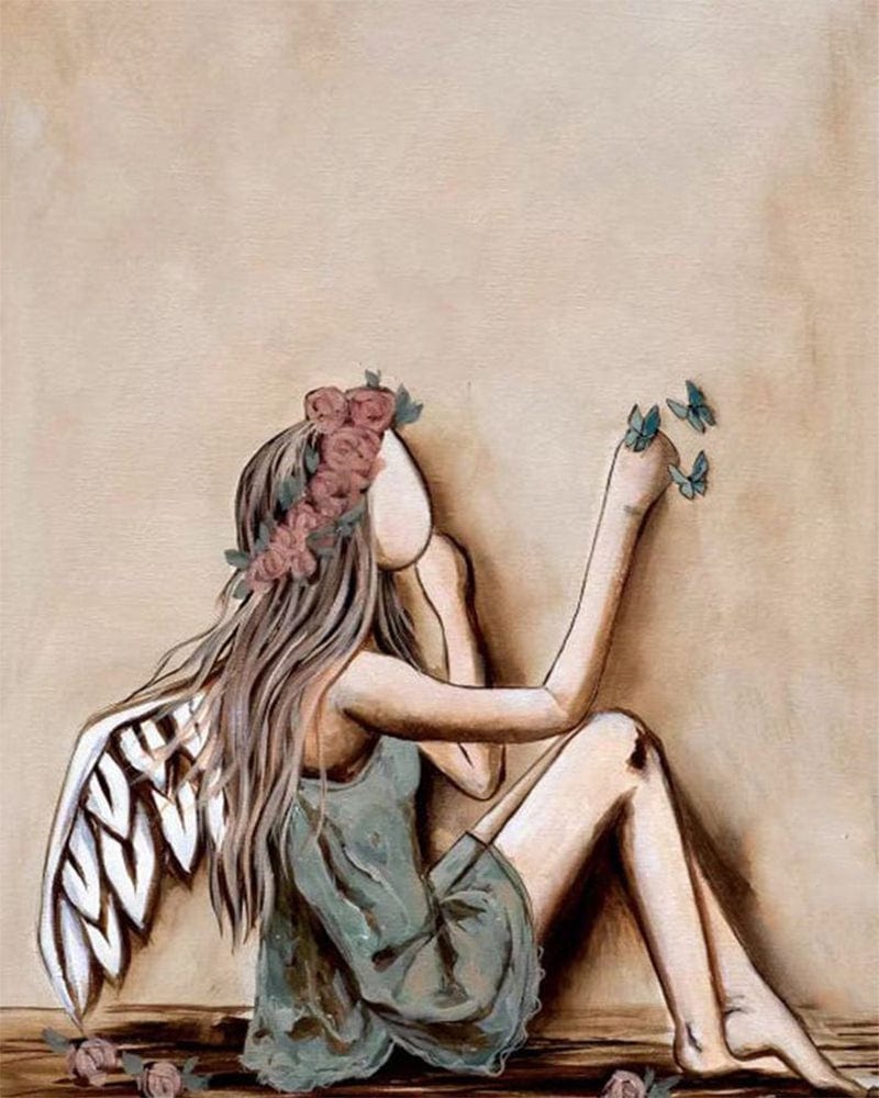 paintingnumberart 16"x20"/40x50cm / Without frame Angel wings-Paint by Numbers Kit