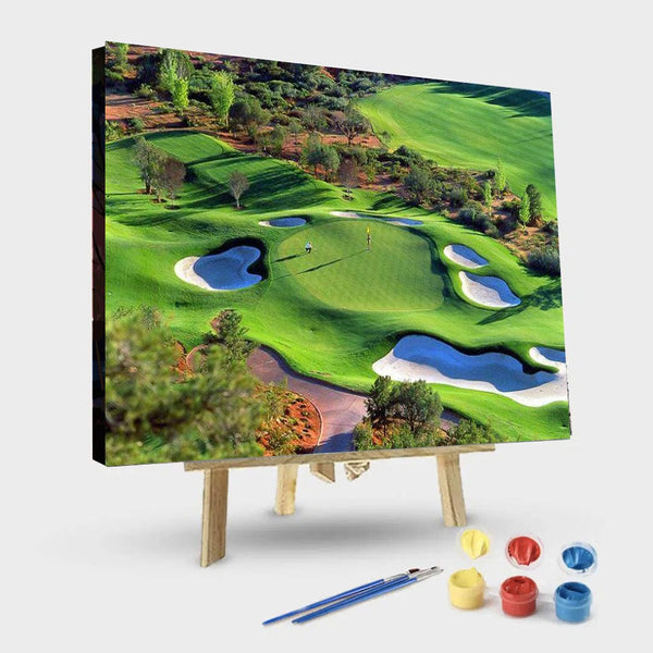 paintingnumberart 16"x20"/40x50cm / Without frame Arizona Golf Course – Landscape Paint By Number