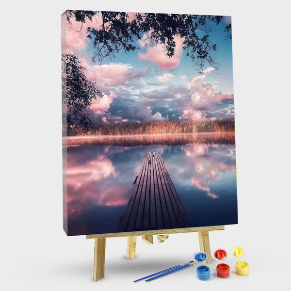paintingnumberart 16"x20"/40x50cm / Without frame Autumn clouds – Landscape Paint By Number