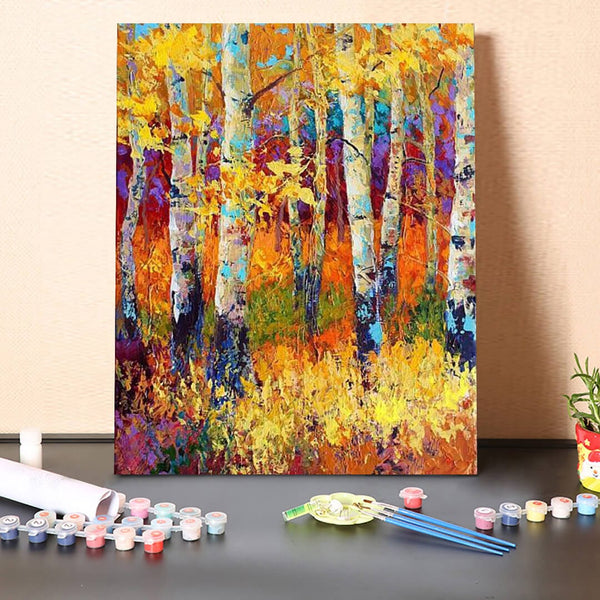 paintingnumberart 16"x20"/40x50cm / Without frame Autumn forest-Paint by Numbers Kit