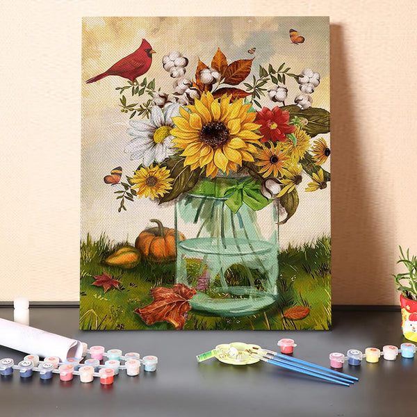 paintingnumberart 16"x20"/40x50cm / Without frame Autumn Garden-Paint by Numbers Kit
