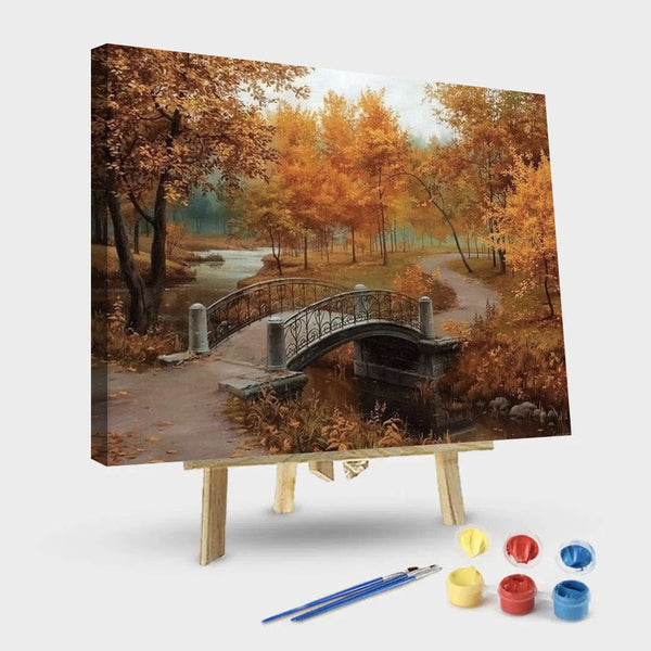 paintingnumberart 16"x20"/40x50cm / Without frame Autumn in an Old Park – Landscape Paint By Number