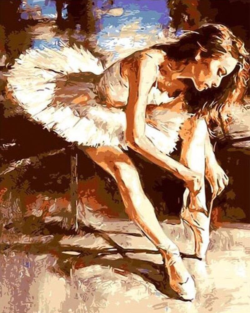 paintingnumberart 16"x20"/40x50cm / Without frame Ballet Dancer-Paint by number kit