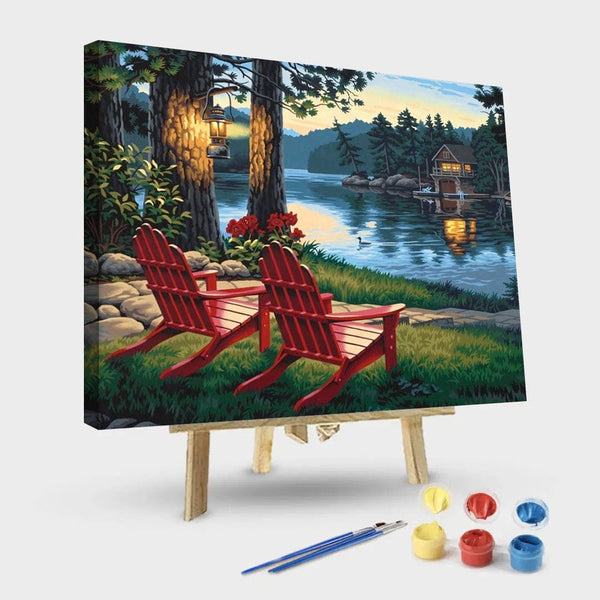 paintingnumberart 16"x20"/40x50cm / Without frame Beach Life-Paint by Numbers Kit