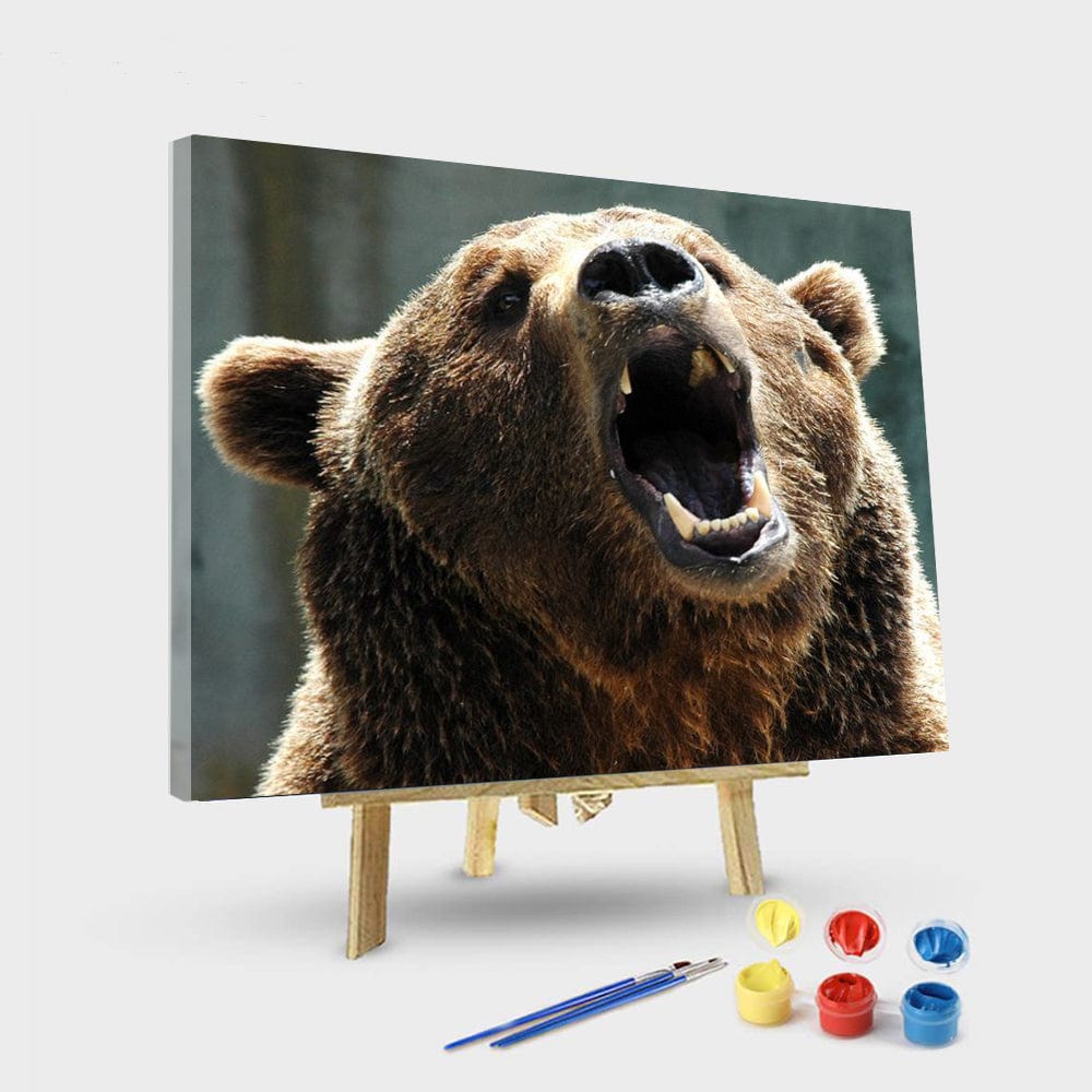 paintingnumberart 16"x20"/40x50cm / Without frame Bear– Paint By Number