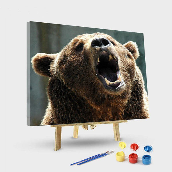 paintingnumberart 16"x20"/40x50cm / Without frame Bear– Paint By Number