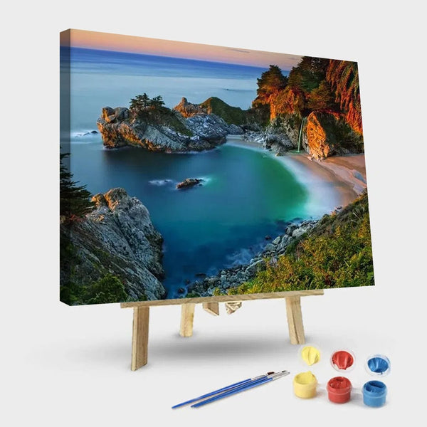paintingnumberart 16"x20"/40x50cm / Without frame Beautiful Island – Landscape Paint By Number