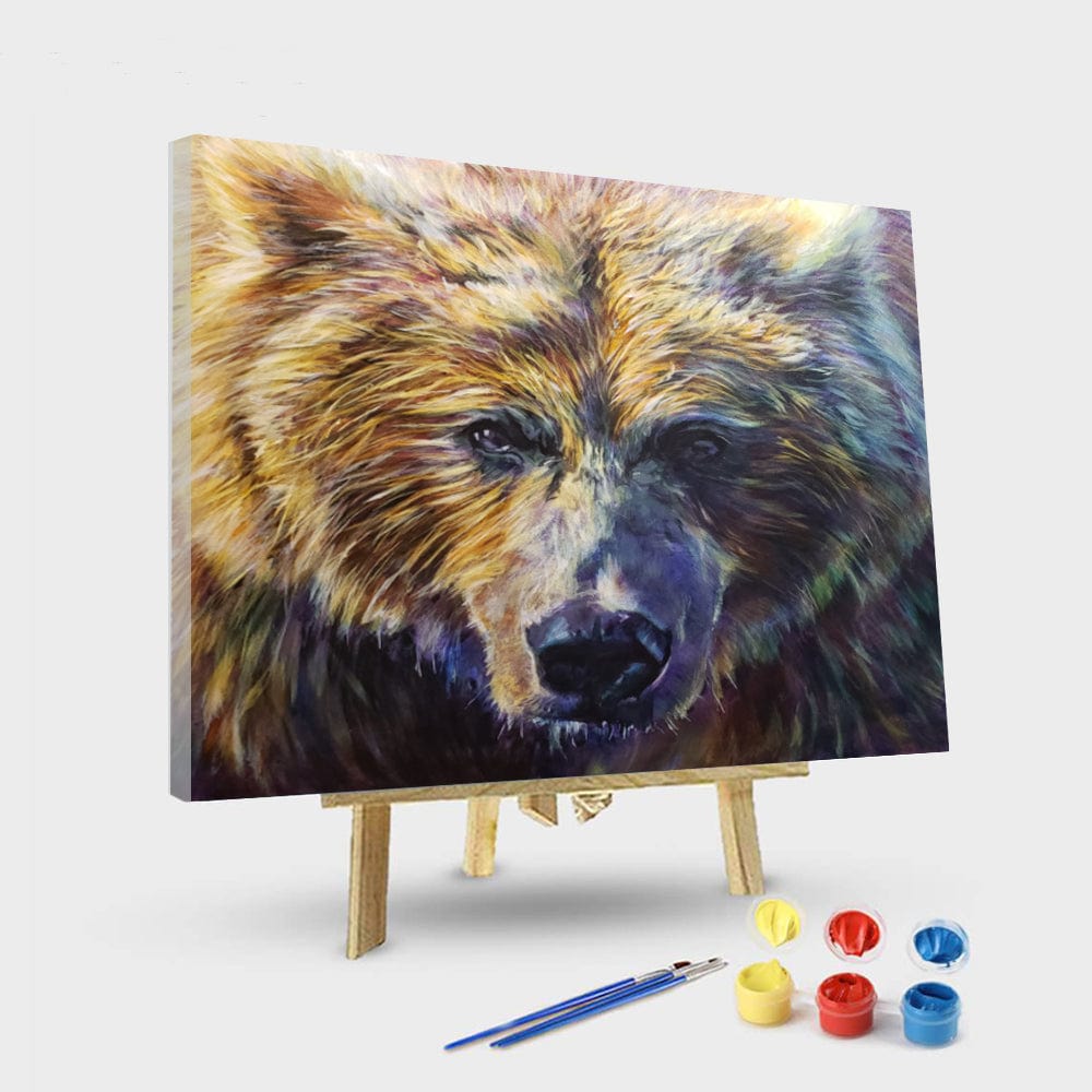 paintingnumberart 16"x20"/40x50cm / Without frame Big bear– Paint By Number