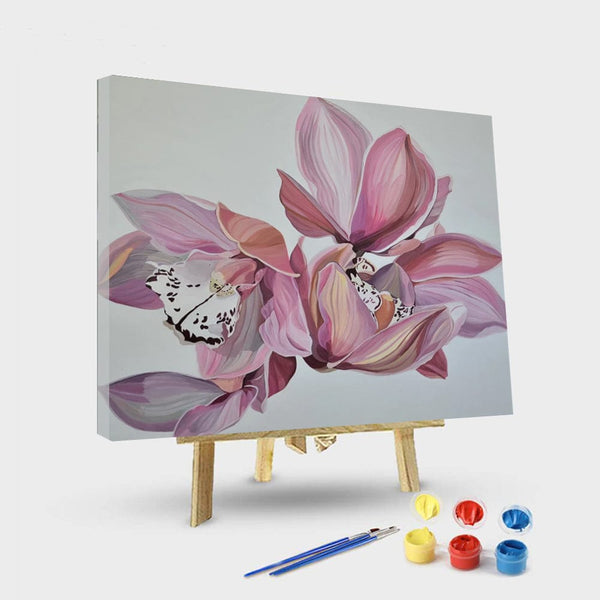 paintingnumberart 16"x20"/40x50cm / Without frame Big pink orchid-Paint by Numbers Kit