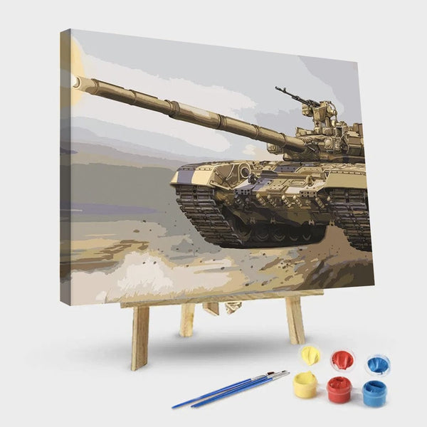 paintingnumberart 16"x20"/40x50cm / Without frame Big Tank – Engines Paint By Numbers