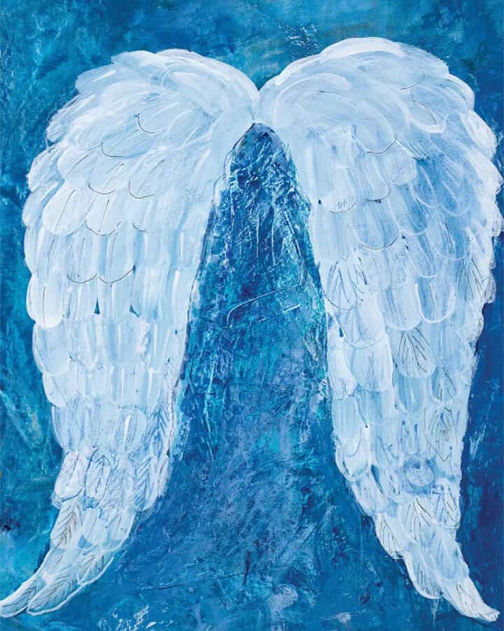 paintingnumberart 16"x20"/40x50cm / Without frame Blue Angel Wings-Paint by Numbers Kit