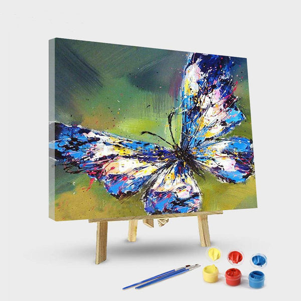 paintingnumberart 16"x20"/40x50cm / Without frame Blue Butterflies – Animals Paint By Number