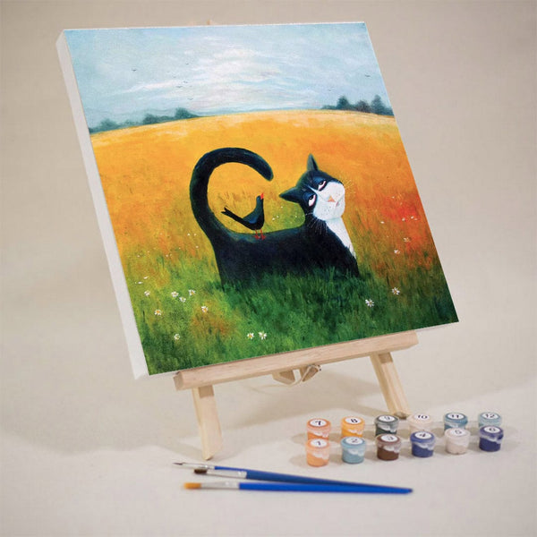 paintingnumberart 16"x20"/40x50cm / Without frame Blue Cat-Mini DIY Paint by Numbers Kit