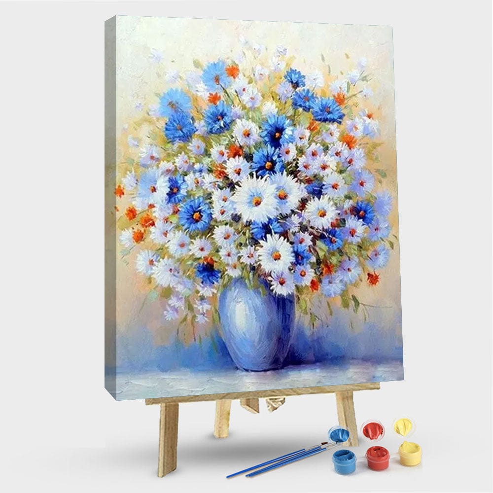 paintingnumberart 16"x20"/40x50cm / Without frame Blue Gypsophila – Flowers Paint By Number