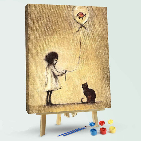 paintingnumberart 16"x20"/40x50cm / Without frame Bokeh Cat–Paint by Numbers Kit