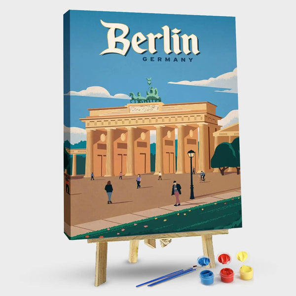 paintingnumberart 16"x20"/40x50cm / Without frame Brandenberg Gate-Paint by Numbers Kit