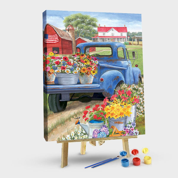 paintingnumberart 16"x20"/40x50cm / Without frame Briarwood Lane Day On The Farm Spring House Flag Pick-Paint by Numbers Kit
