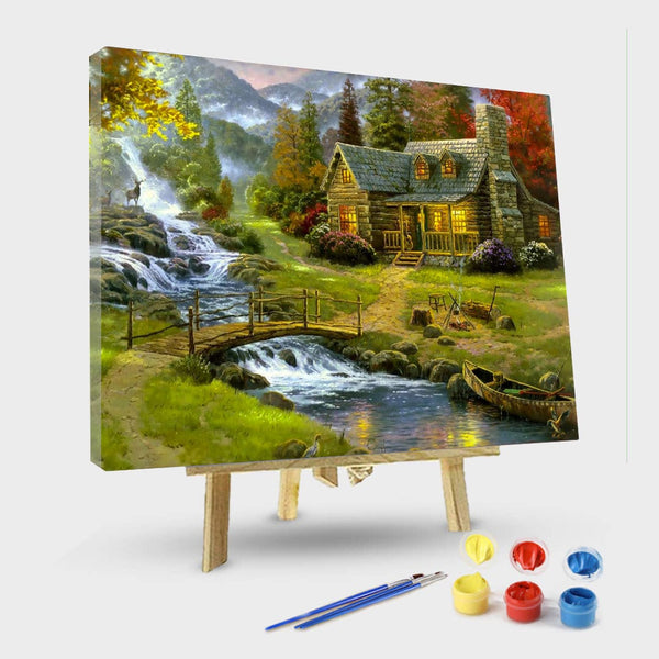 paintingnumberart 16"x20"/40x50cm / Without frame Bright Forest – Landscape Paint By Number