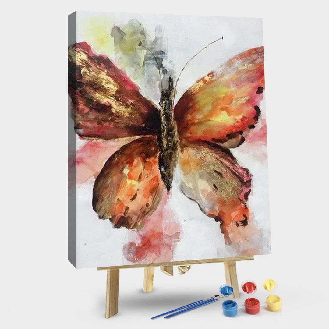 paintingnumberart 16"x20"/40x50cm / Without frame Brown Butterfly – Animals Paint By Number