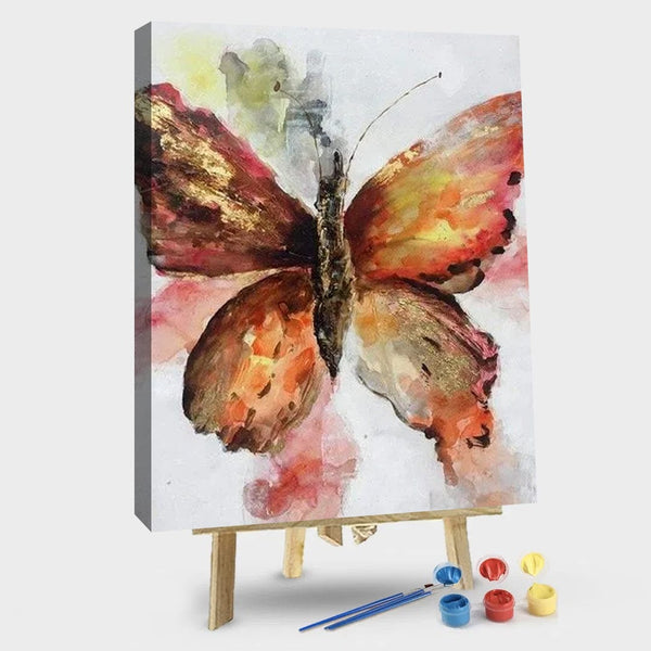 paintingnumberart 16"x20"/40x50cm / Without frame Brown Butterfly – Animals Paint By Number