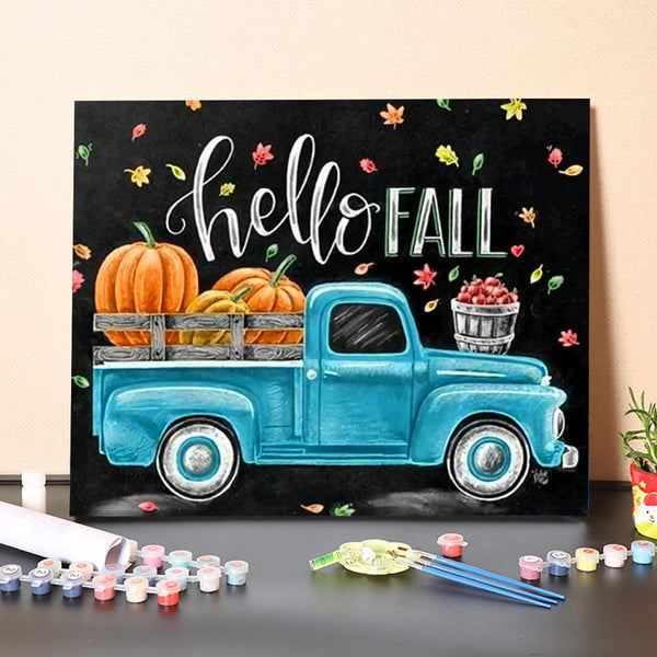 paintingnumberart 16"x20"/40x50cm / Without frame Bumper Harvest Pumpkin-Paint by Numbers Kit