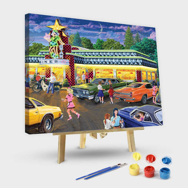 paintingnumberart 16"x20"/40x50cm / Without frame Bustling street scene-Paint by Numbers Kit