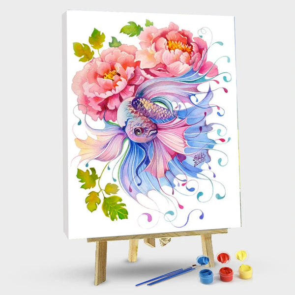 paintingnumberart 16"x20"/40x50cm / Without frame CALICO fish – DIY Paint By Numbers Kit