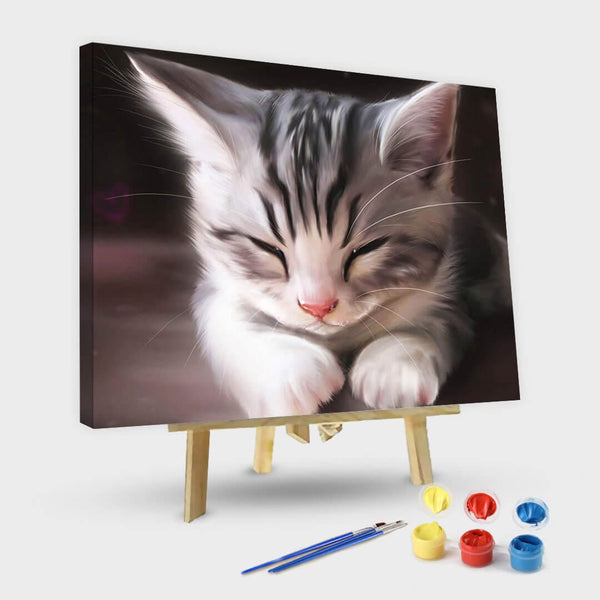 paintingnumberart 16"x20"/40x50cm / Without frame Cat Nap-Paint by Numbers Kit