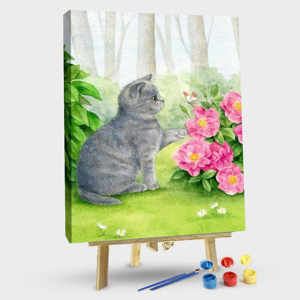 paintingnumberart 16"x20"/40x50cm / Without frame Cat-Paint By Numbers Kit