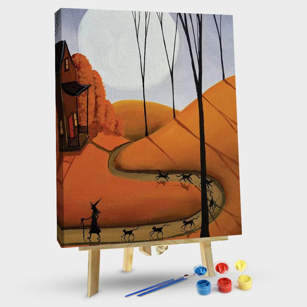 paintingnumberart 16"x20"/40x50cm / Without frame Cat Walk-Paint by Number Kit