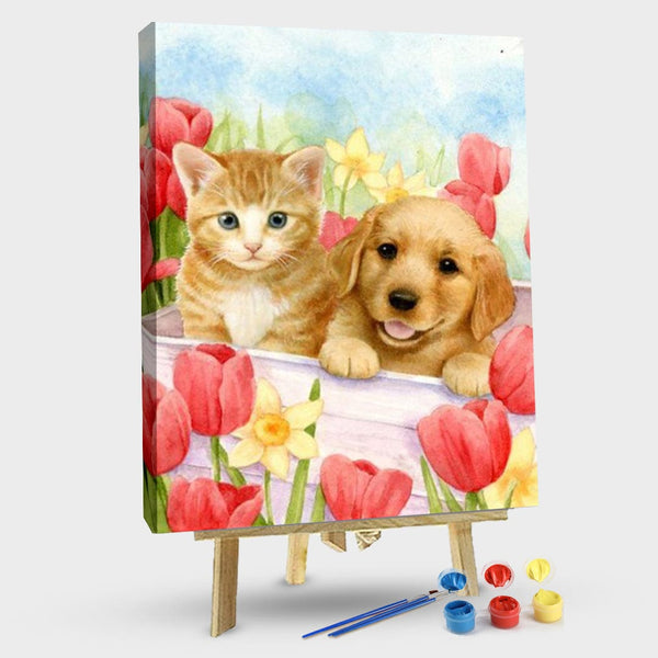 paintingnumberart 16"x20"/40x50cm / Without frame CatIV-Paint By Numbers Kit
