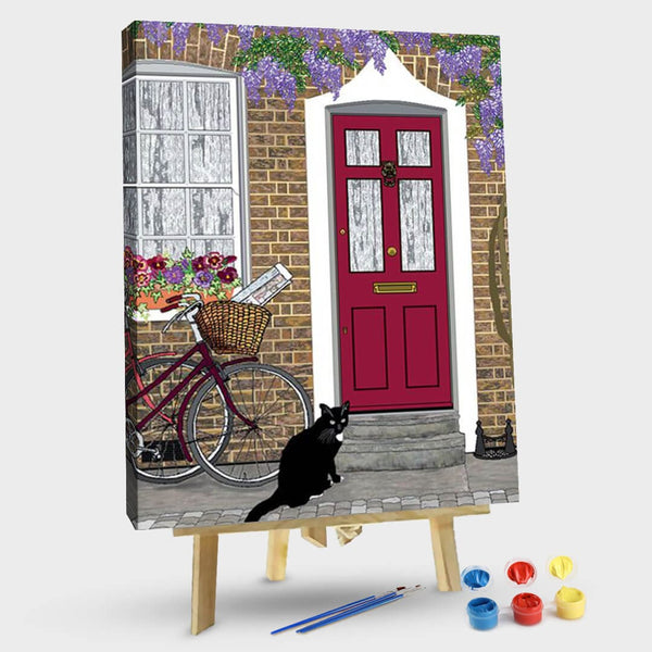 paintingnumberart 16"x20"/40x50cm / Without frame Cats and Peony-Paint By Numbers Kit