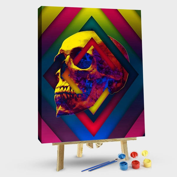 paintingnumberart 16"x20"/40x50cm / Without frame Charley Harper Skull -Paint by Numbers Kit