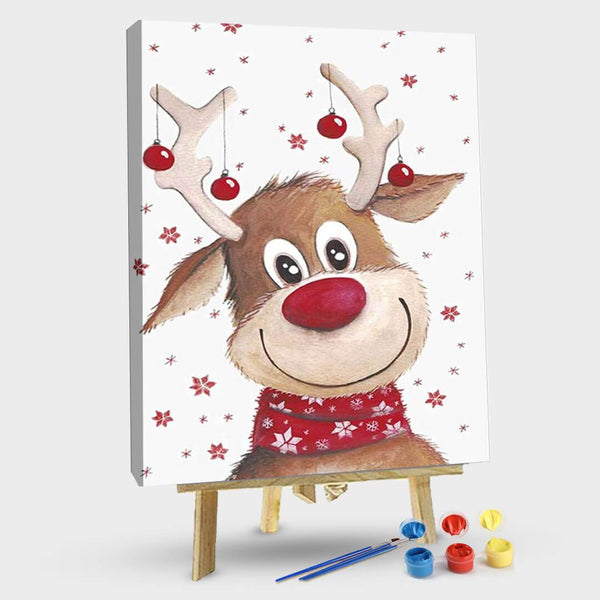 paintingnumberart 16"x20"/40x50cm / Without frame Christmas Deer-Paint by Numbers Kit