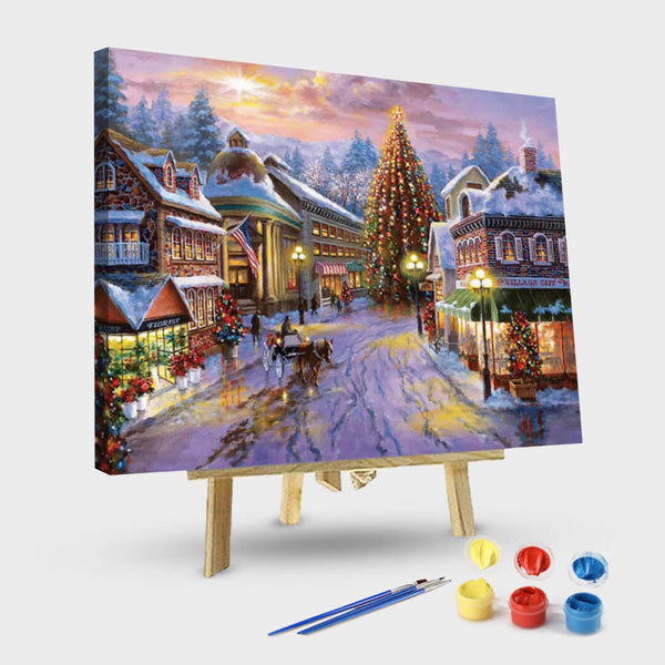 paintingnumberart 16"x20"/40x50cm / Without frame Christmas Eve-Paint by Numbers Kit