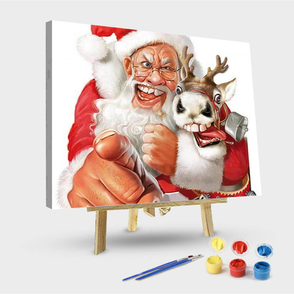 paintingnumberart 16"x20"/40x50cm / Without frame Christmas Santa Claus-Paint by Numbers Kit