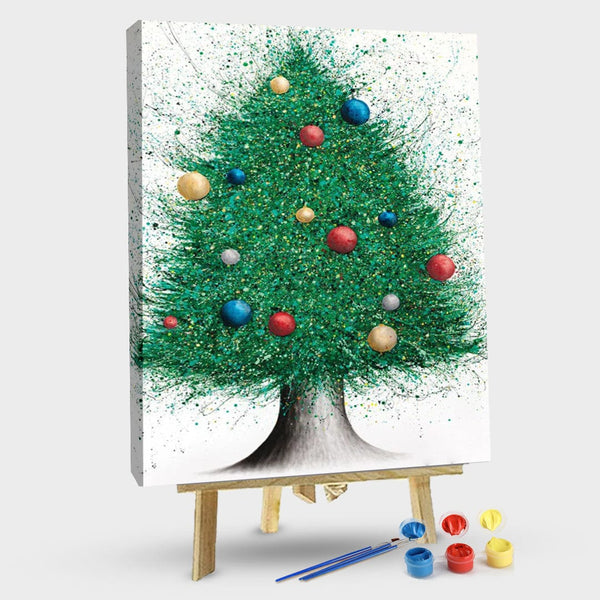 paintingnumberart 16"x20"/40x50cm / Without frame Christmas Tree-Paint by Numbers Kit
