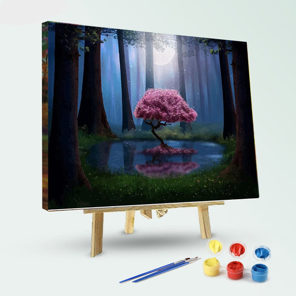 paintingnumberart 16"x20"/40x50cm / Without frame Coffee With Book Over Mountains – Landscape Paint By Number