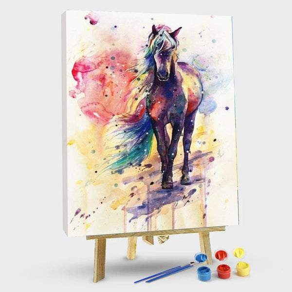 paintingnumberart 16"x20"/40x50cm / Without frame Colored Horse – Animals Paint By Number