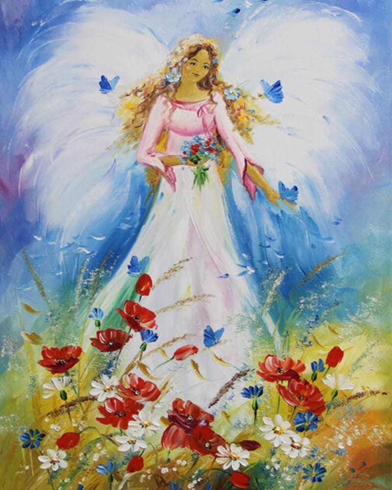 paintingnumberart 16"x20"/40x50cm / Without frame Colorful angel – Paint by number kit
